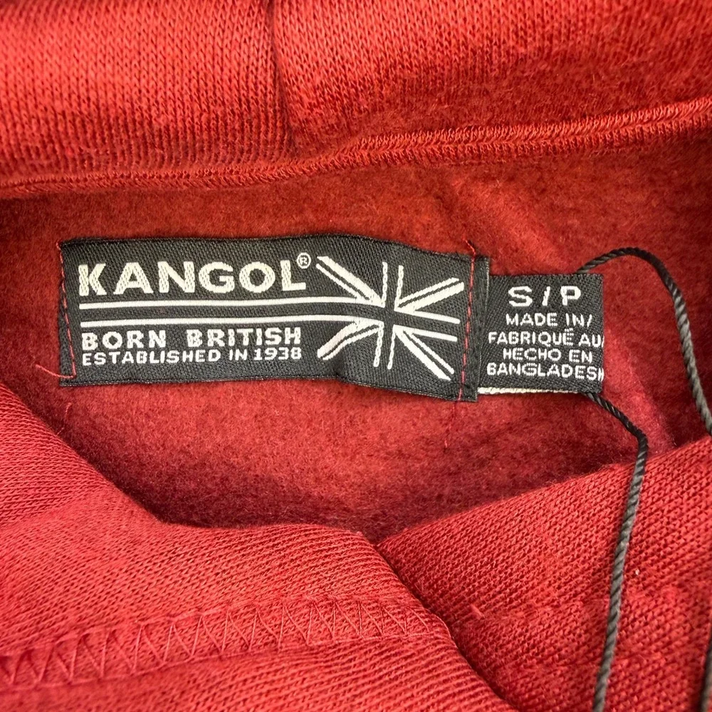 Kangol Hoodie Men Small Red Kangaroo Logo Sweatshirt‎ Pullover Streetwear Winter